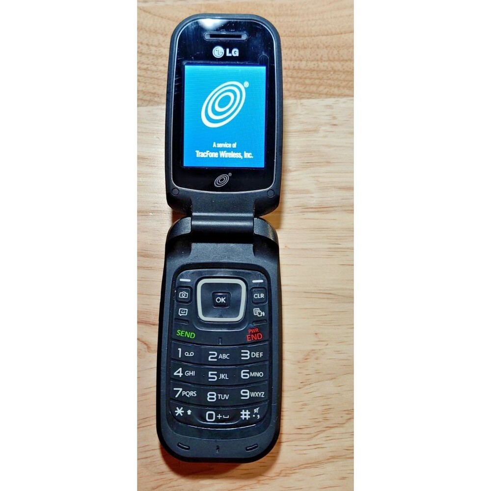 Vintage LG 440G / LG440G - Black ( TracFone ) Cellular Flip Phone Tested/Works